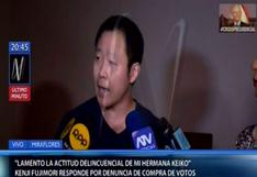Kenji Fujimori: "lamento las actitudes delincuenciales de Keiko"