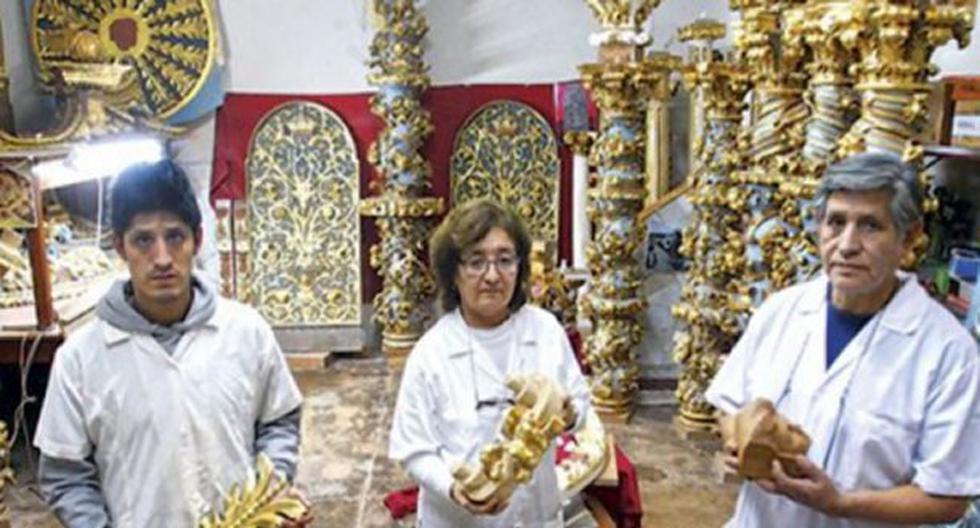 En la iglesia Santísimo Salvador de Pachacámac se conserva un retablo colonial cuya fecha de creación o de llegada a este recinto no está documentada. (Foto: Andina)