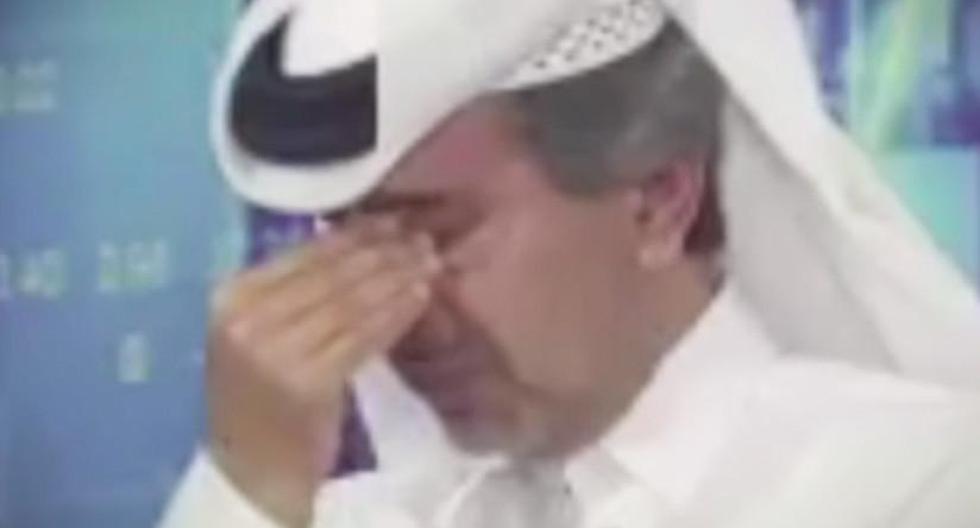 Jaber bin Hajjaj Al Ashahwani rompió a llorar en directo durante una entrevista en el canal Al Arabiya en la que se discutía sobre la economía de este Estado. (Foto: YouTube)