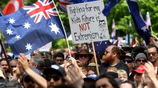 Australia: miles de antivacunas protestan contra las medidas para frenar el coronavirus