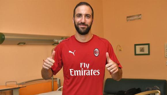 Gonzalo Higuaín, delantero argentino. (Foto: Facebook AC Milan)