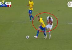 Perú vs. Brasil: Paolo Guerrero recibió manotazo en la cara por parte de Arthur | VIDEO
