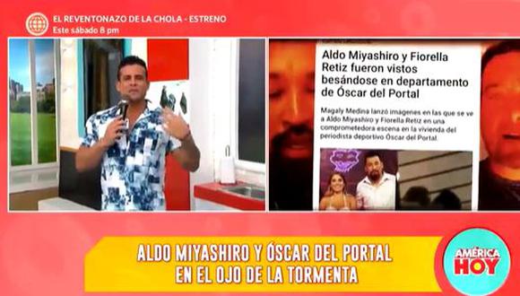 Christian Domínguez y su opinión sobre el ampay de Aldo Miyashiro y Óscar del Portal. (Foto: Captura)