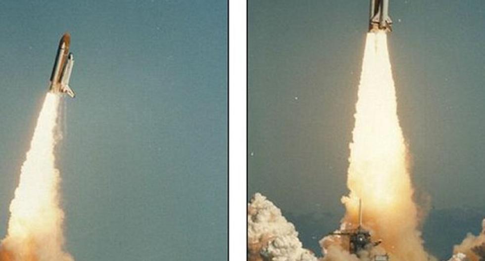 El preciso instante de la explosión del transbordador espacial Challenger. (Foto: NASA)