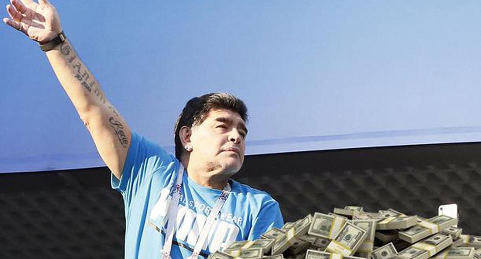 Diego Maradona fue cesado como embajador de la FIFA por mala conducta en los partidos | Foto: EFE/composición