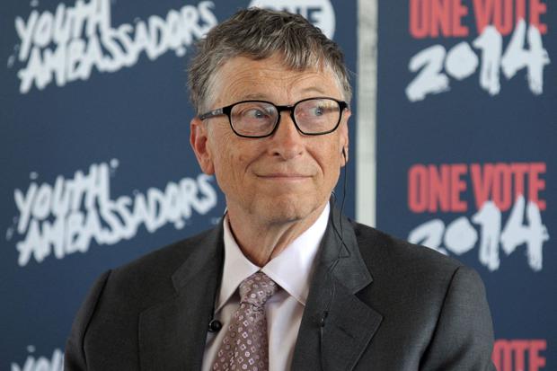 Bill Gates participates on April 1, 2014 in Paris, in the presentation of the launch of "One Youth Ambassadors"a program that brings together 100 young European volunteers who will fight against extreme poverty (Photo: Eric Piermont / AFP)