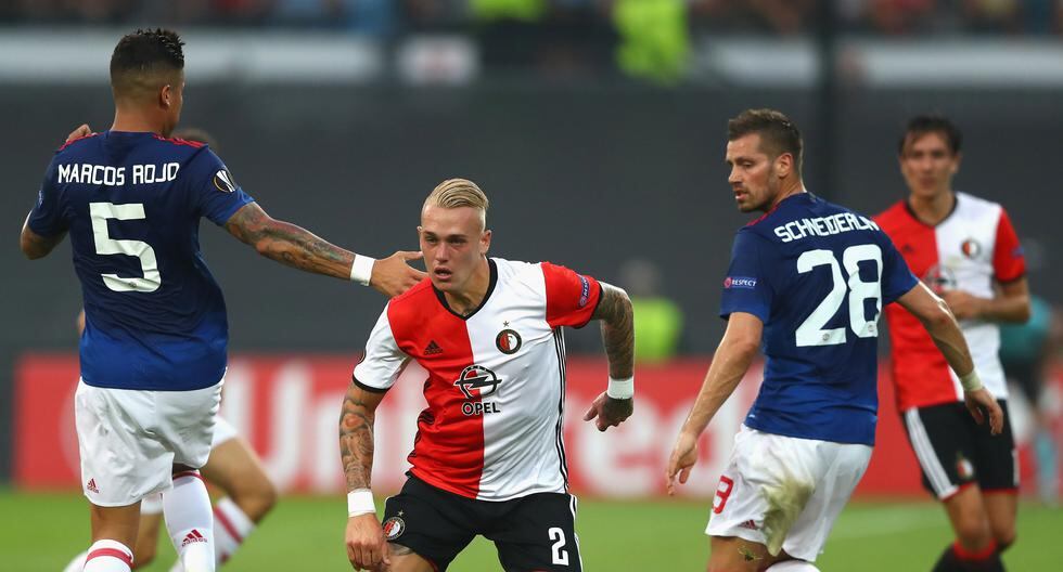 Feyenoord venció al Manchester United por el Grupo A de la Europa League. (Foto: Getty Images)