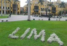 Plaza de Armas: Comuna colocó palabra "Lima" donde retiró flores