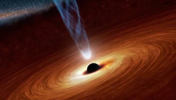 Representación artística de un agujero negro. (Imagen: NASA/JPL-Caltech)