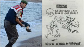 Charlie Hebdo desata polémica con caricatura de Aylan Kurdi