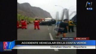 Costa Verde: auto se volcó y dejó tres personas heridas
