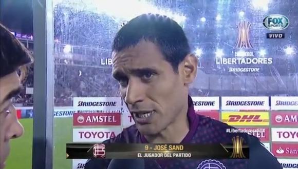 José Sand, goleador de Lanús con pasado en River Plate, sorprendió con sus declaraciones luego del partido. (Foto: captura de YouTube)