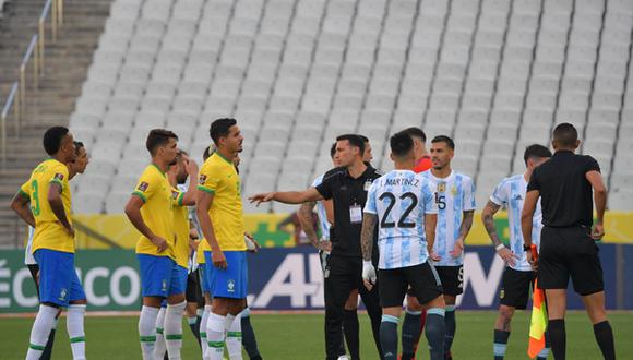 Argentina vs. Brasil: AFA confirmó que el partido por Eliminatorias Qatar 2022 quedó suspendido | Foto: AFP