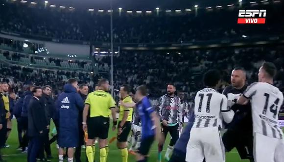 Juan Guillermo Cuadrado fue expulsado en la semifinal de Copa Italia entre Juventus vs. Inter.