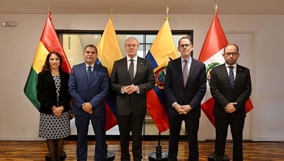 Gonzalo Gutiérrez asume secretaría general de la CAN. (Foto: Cancillería)