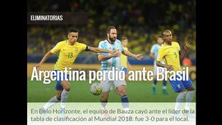 Argentina: la indignación de la prensa por goleada de Brasil