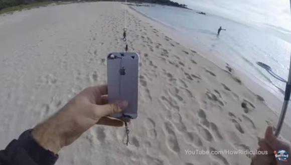 Usó un iPhone como carnada y esto fue lo que pescó [VIDEO]