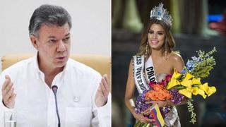 Santos consoló a colombiana coronada Miss Universo por error