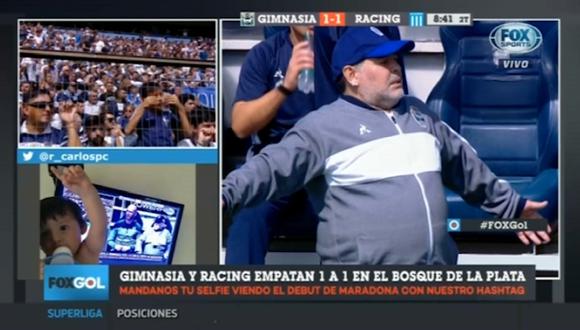 El gesto de Maradona tras el gol de Zaracho. (Video: FOX Sports)