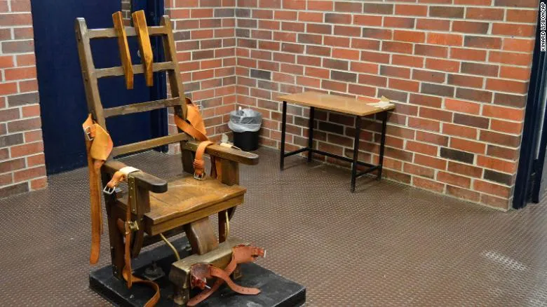 A March 2019 photo provided by the South Carolina Department of Corrections shows the electric chair.