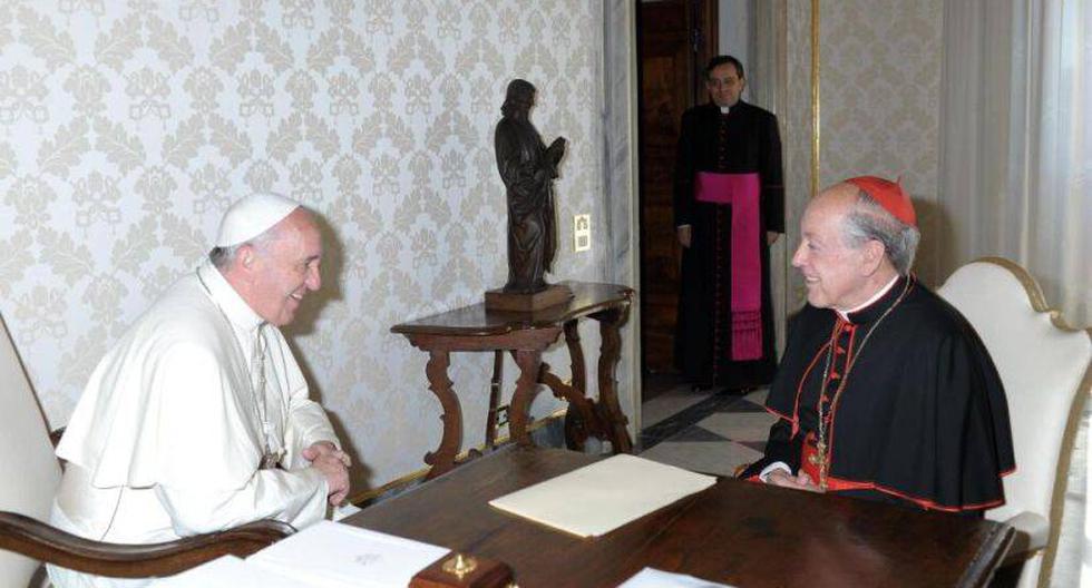 La foto del encuentro entre Bergoglio y Cipriani. (Imagen: Cortes&iacute;a/Arzobispado de Lima)