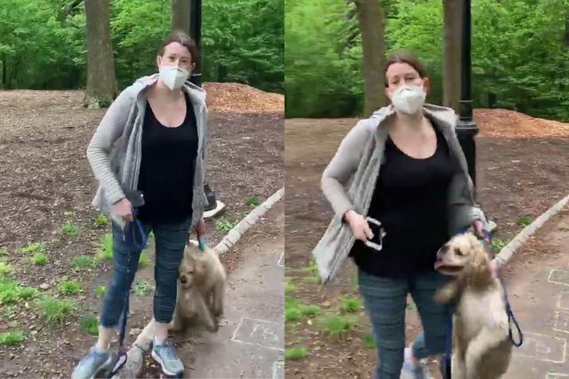 Una mujer jamás imaginó que una disputa por la correa de su perro terminaría convirtiéndose en un incidente viral en las redes sociales. (Fotos: melodyMcooper en Twitter)