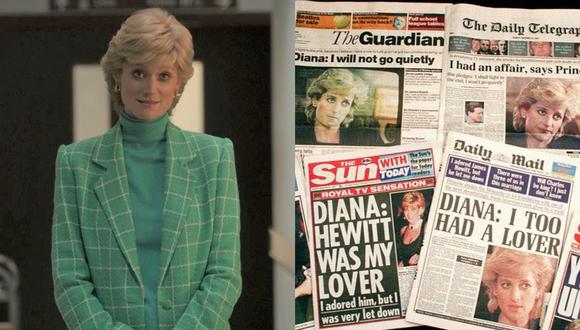 La nueva temporada de "The Crown" mostrará la controversial entrevista de Diana de Gales, interpretada por Elizabeth Debicki (izquierda), con la cadena BBC. (Fotos: Netflix/AP)