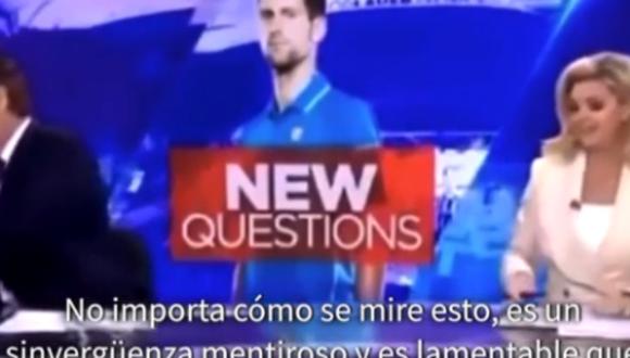 Dos periodistas del Canal 7 de Australia cuestionaron la actitud de Novak Djokovic y usaron improperios para referirse al número uno del mundo en el tenis | Foto: Captura