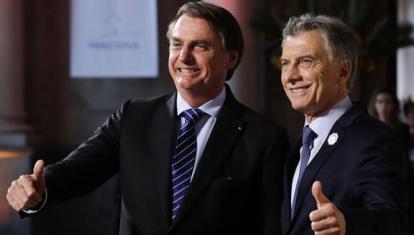 Mauricio Macri y Jair Bolsonaro en la cumbre semestral. (Foto: Reuters)