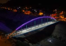 El Agustino: el nuevo puente peatonal Malecón Checa y las luces ornamentales que lo adornan | FOTOS