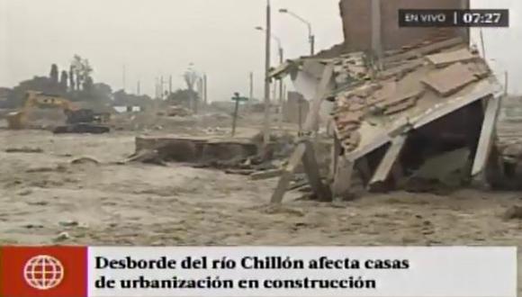 Río Chillón: vivienda inaugurada en enero colapsó por crecida