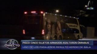 Pisco: hieren de bala a pasajero de bus durante asalto