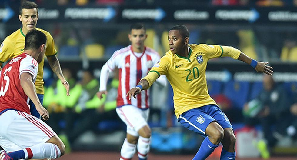 Robinho no pudo conducir a la victoria a Brasil (Foto: AFP)