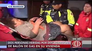 Dos heridos por deflagración de gas en vivienda del Cercado