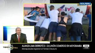 Alianza Lima, campeón del Clausura, lo pasó mal: jugadores tuvieron que empujar el bus atracado en el barro [VIDEO]