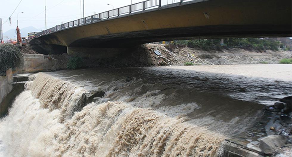 Río Rímac registró un incremento considerable este jueves, según informó el Senamhi. (Foto: Agencia Andina)