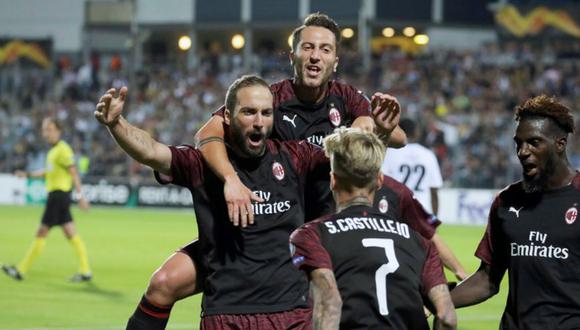 Milan sufrió más de la cuenta y superó apenas 1-0 a Dudelange, en lo que fue la primera jornada del Grupo F de la Europa League (Foto: agencias)