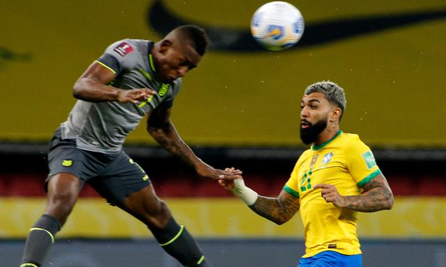 Ecuador y Brasil jugaron este viernes por la jornada 7 de Eliminatorias rumbo a Qatar 2022 Fuente: AFP