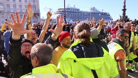 Manifestación en Trieste. (Foto: Reuters)