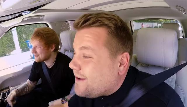 FOTO 5 | James Corden y Ed Sheeran ocuparon el quinto lugar en la recopilación de YouTube, al dar un paseo en Los Ángeles cantando canciones del nuevo álbum del artista. El material fue publicado el 6 de junio. (Foto: YouTube)