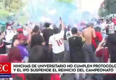 Hinchas de Universitario se aglomeran en las afueras del Estadio Nacional