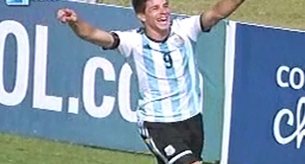 Giovanni Simeone anotó el primer gol para Argentina. (Foto: Captura)