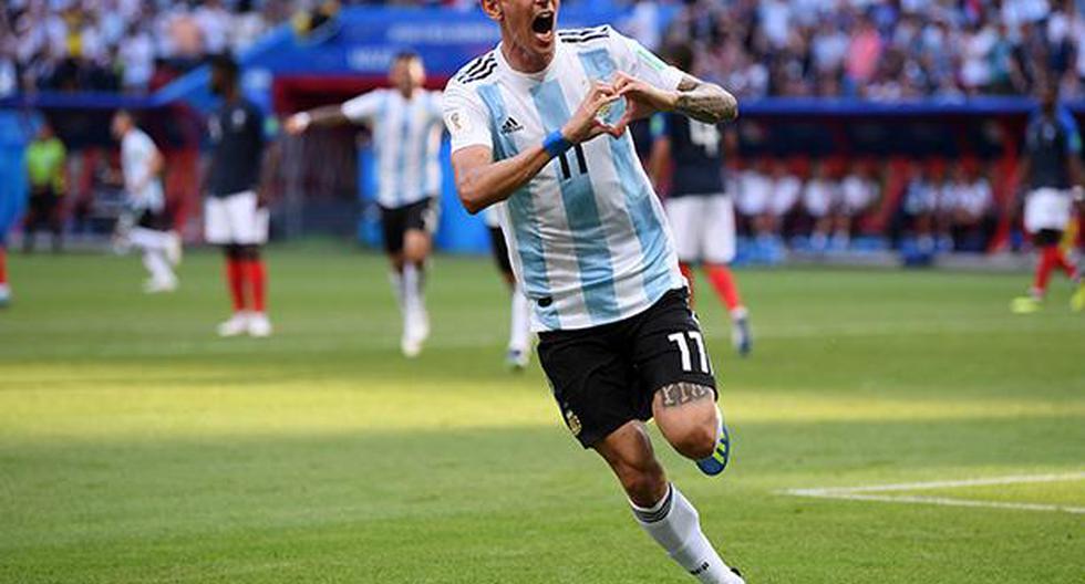 Ángel Di María anotó el 1-1 parcial del encuentro entre las selecciones de Argentina y Francia. (Foto: Getty Images)