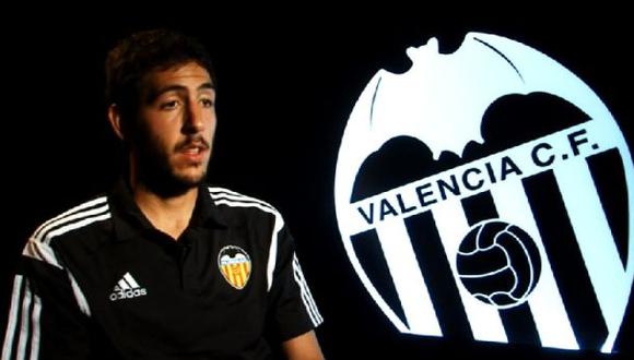Los jugadores del Valencia anuncian el partido contra Alianza