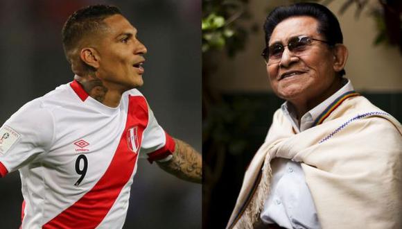 A la izquierda, Paolo Guerrero anotó el empate ante Colombia. A la derecha, Luis Abanto Morales, voz original de "Cholo soy". (Fotos: Agencias/El Comercio)