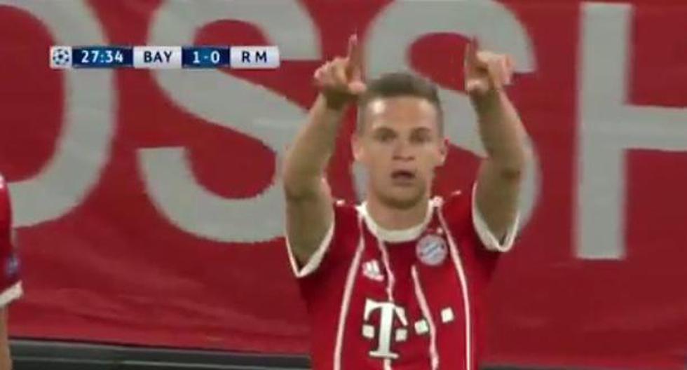 Bayern Munich se puso en ventaja ante el Real Madrid gracias a un gol de Joshua Kimmich. (Video: YouTube)