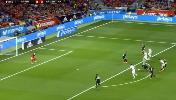 Argentina vs. España: mira el gol de Diego Costa | VIDEO