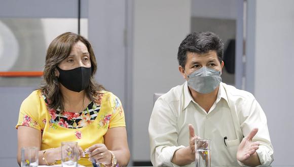 Pedro Castillo y Dina Boluarte, quien también es ministro de Desarrollo e Inclusión Social. (Foto: Presidencia)