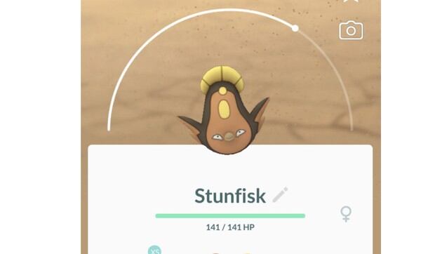 Así es como luce Stunfisk en Pokémon GO, lanzado solo por pocos días. (Foto: Niantic)