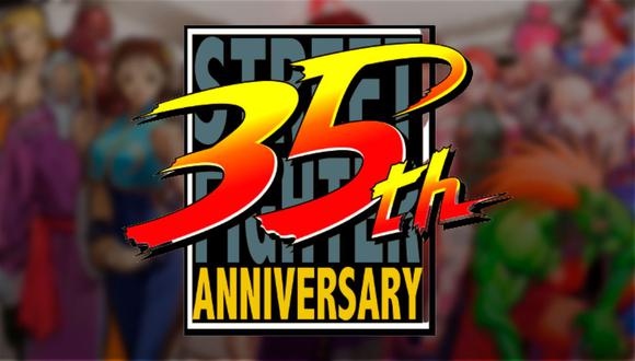 Aquí vemos el logo que conmemora los 35 años de Street Fighter. (Imagen: Capcom/ Composición El Comercio)